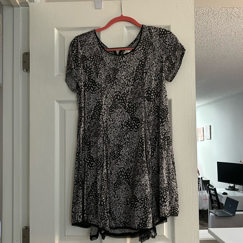Gray shift dress